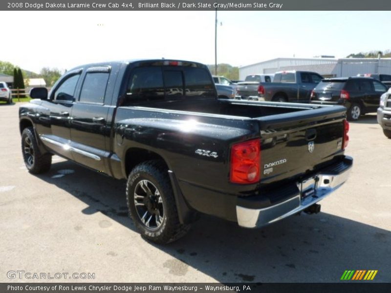 Brilliant Black / Dark Slate Gray/Medium Slate Gray 2008 Dodge Dakota Laramie Crew Cab 4x4