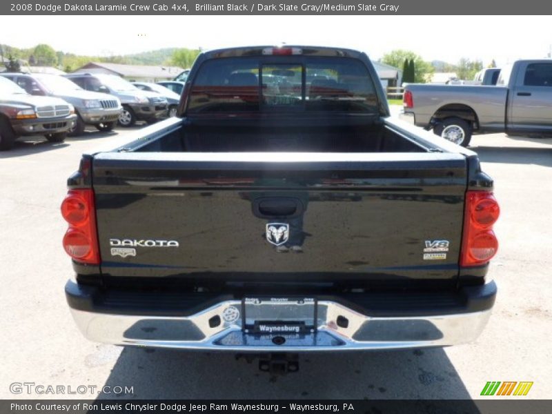 Brilliant Black / Dark Slate Gray/Medium Slate Gray 2008 Dodge Dakota Laramie Crew Cab 4x4