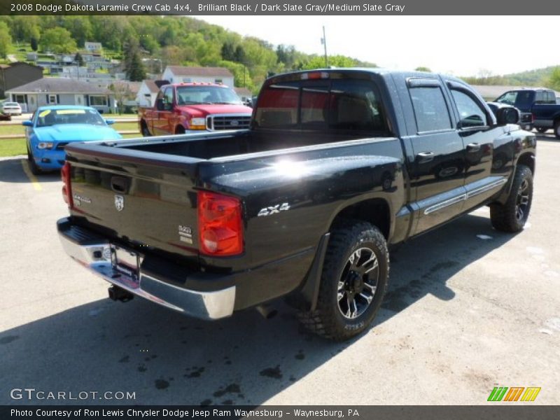 Brilliant Black / Dark Slate Gray/Medium Slate Gray 2008 Dodge Dakota Laramie Crew Cab 4x4