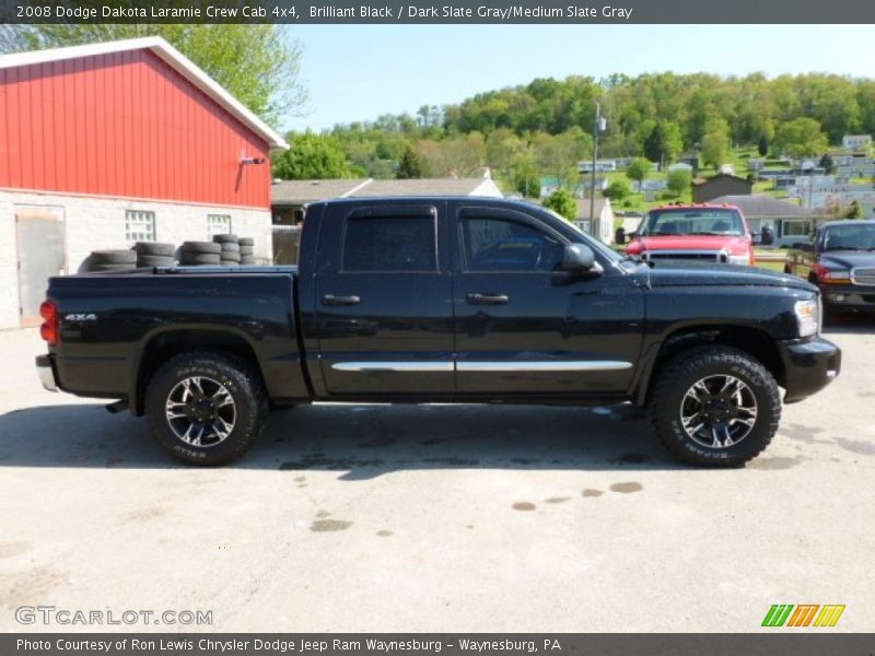 Brilliant Black / Dark Slate Gray/Medium Slate Gray 2008 Dodge Dakota Laramie Crew Cab 4x4