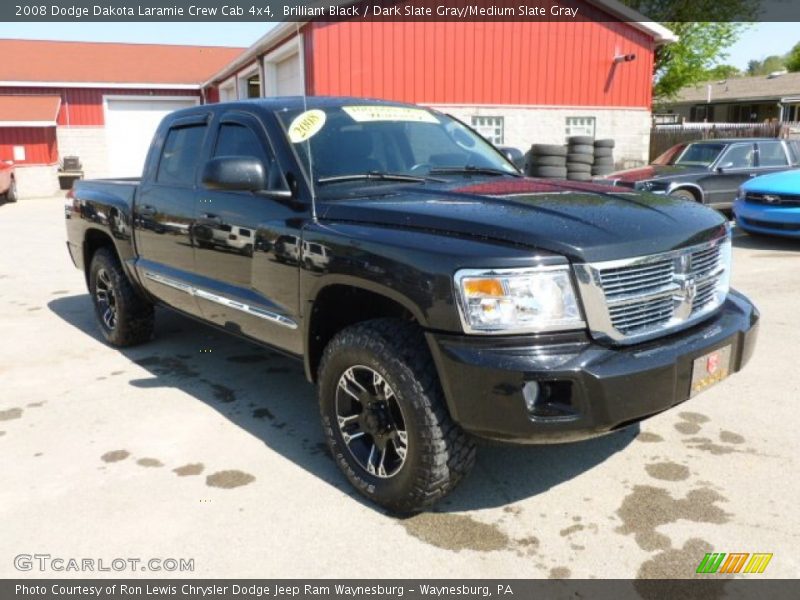 Brilliant Black / Dark Slate Gray/Medium Slate Gray 2008 Dodge Dakota Laramie Crew Cab 4x4