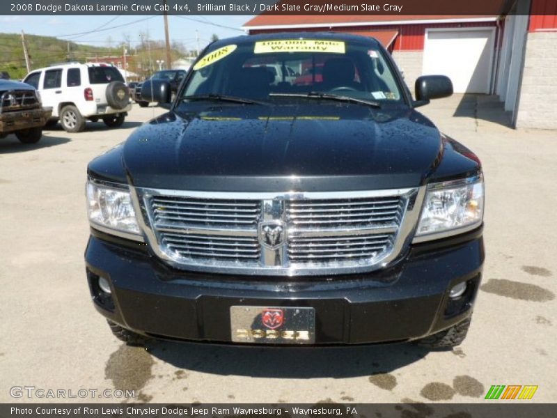 Brilliant Black / Dark Slate Gray/Medium Slate Gray 2008 Dodge Dakota Laramie Crew Cab 4x4