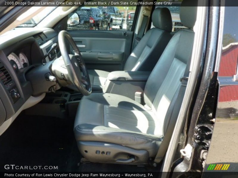 Brilliant Black / Dark Slate Gray/Medium Slate Gray 2008 Dodge Dakota Laramie Crew Cab 4x4