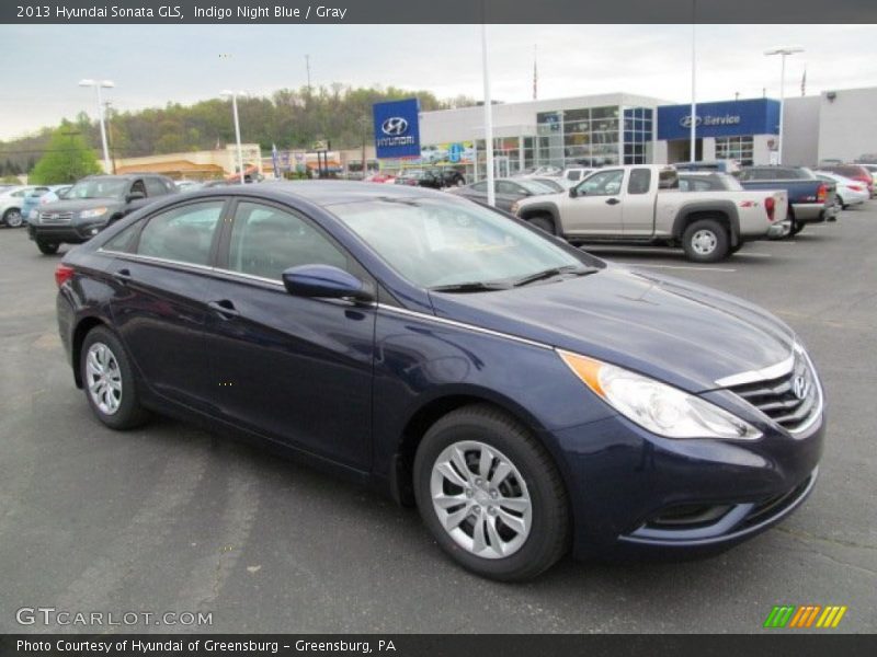Indigo Night Blue / Gray 2013 Hyundai Sonata GLS