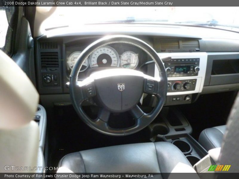Brilliant Black / Dark Slate Gray/Medium Slate Gray 2008 Dodge Dakota Laramie Crew Cab 4x4
