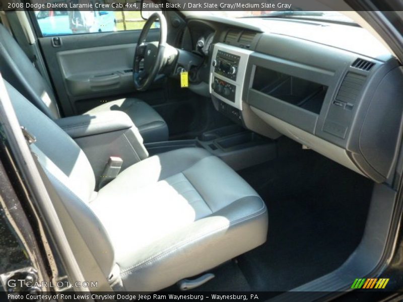 Brilliant Black / Dark Slate Gray/Medium Slate Gray 2008 Dodge Dakota Laramie Crew Cab 4x4