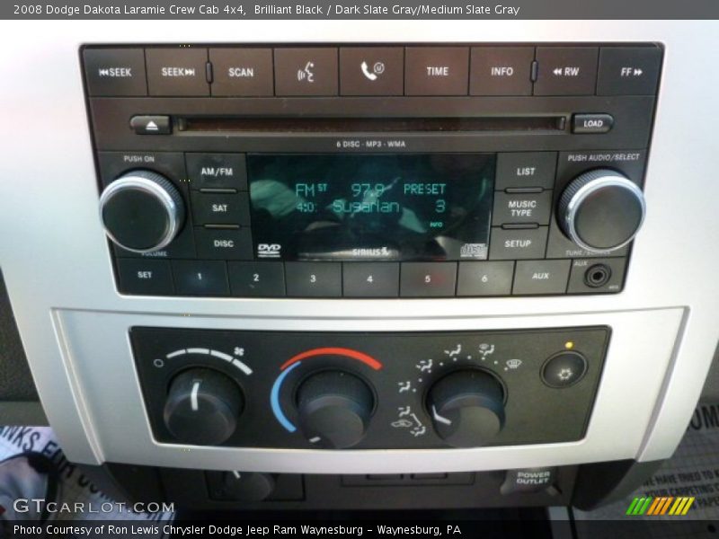 Brilliant Black / Dark Slate Gray/Medium Slate Gray 2008 Dodge Dakota Laramie Crew Cab 4x4