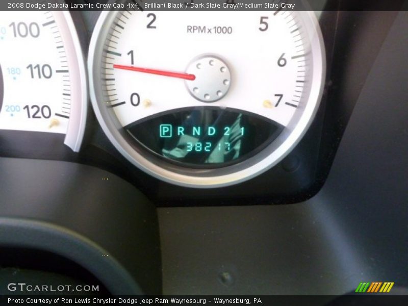 Brilliant Black / Dark Slate Gray/Medium Slate Gray 2008 Dodge Dakota Laramie Crew Cab 4x4