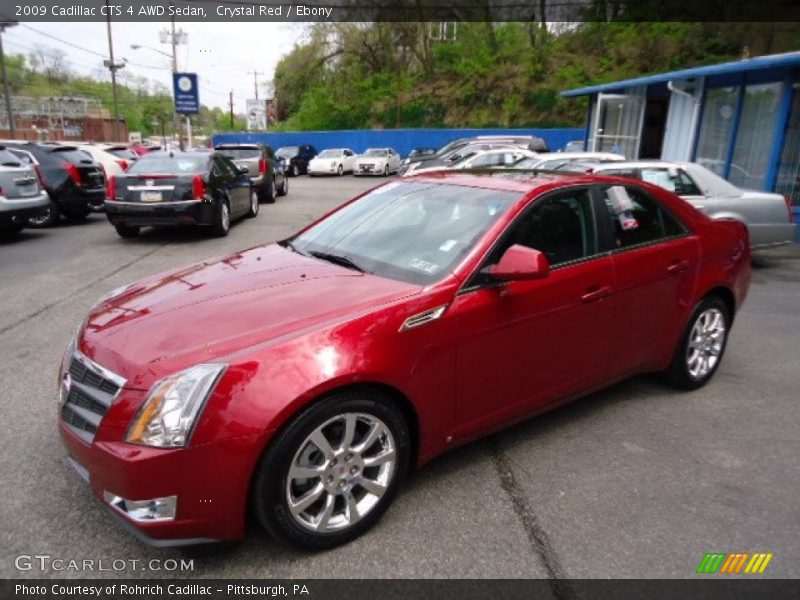 Crystal Red / Ebony 2009 Cadillac CTS 4 AWD Sedan