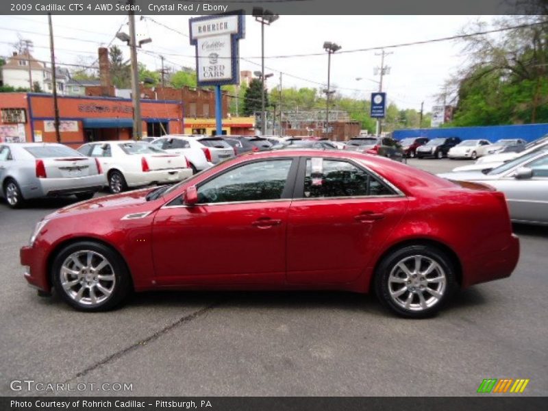 Crystal Red / Ebony 2009 Cadillac CTS 4 AWD Sedan