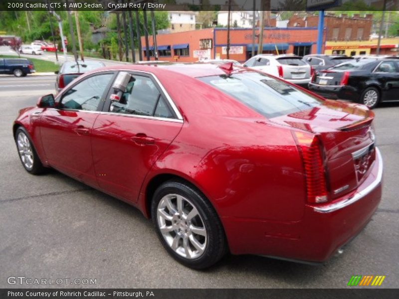 Crystal Red / Ebony 2009 Cadillac CTS 4 AWD Sedan