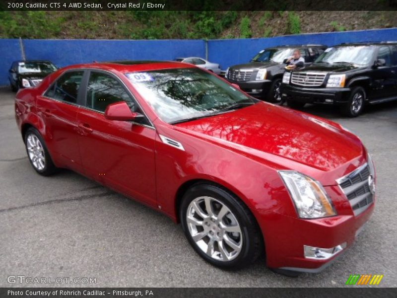 Crystal Red / Ebony 2009 Cadillac CTS 4 AWD Sedan