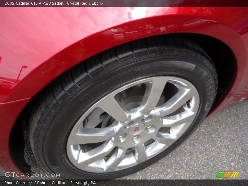 Crystal Red / Ebony 2009 Cadillac CTS 4 AWD Sedan