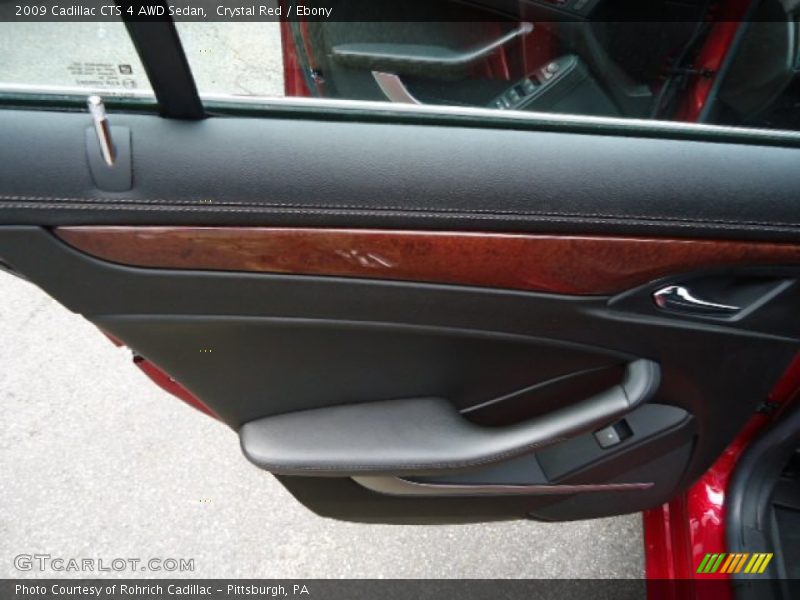 Crystal Red / Ebony 2009 Cadillac CTS 4 AWD Sedan