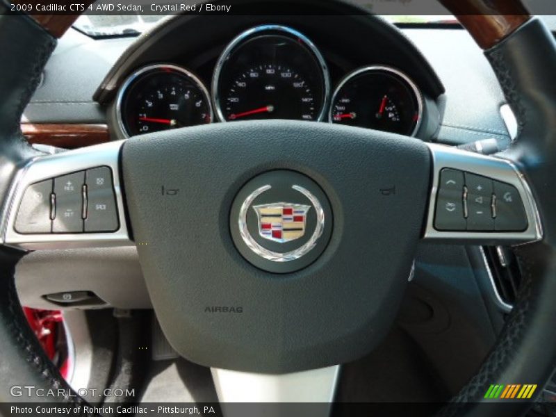 Crystal Red / Ebony 2009 Cadillac CTS 4 AWD Sedan