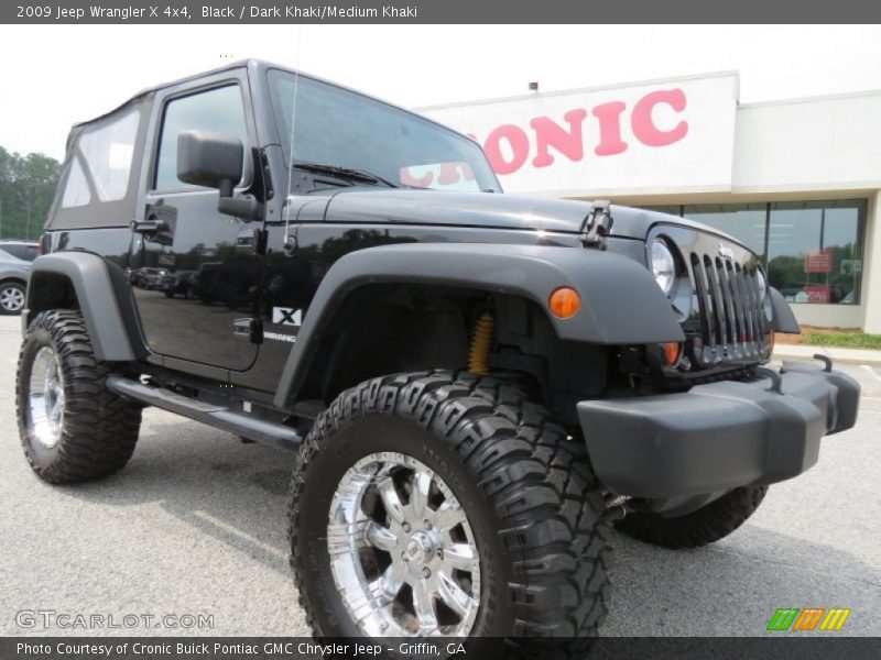 Black / Dark Khaki/Medium Khaki 2009 Jeep Wrangler X 4x4