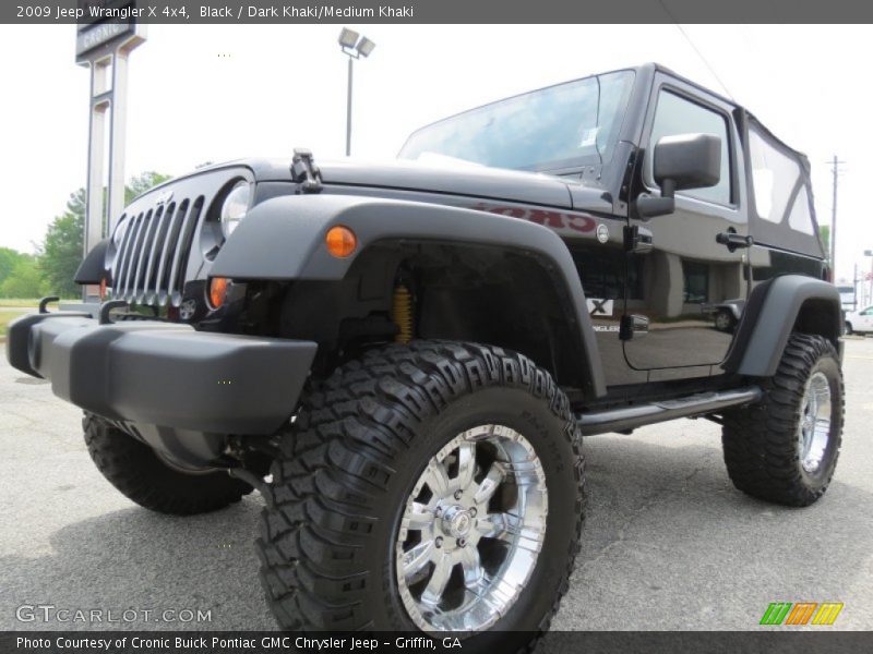 Black / Dark Khaki/Medium Khaki 2009 Jeep Wrangler X 4x4