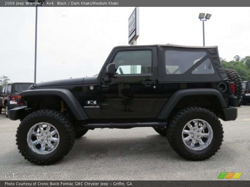 Black / Dark Khaki/Medium Khaki 2009 Jeep Wrangler X 4x4