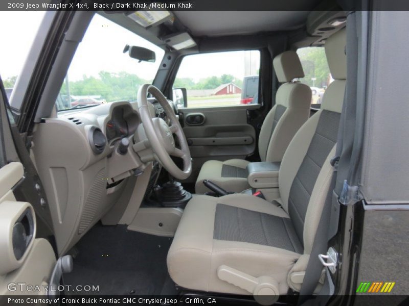 Black / Dark Khaki/Medium Khaki 2009 Jeep Wrangler X 4x4
