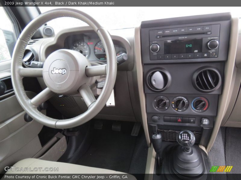 Black / Dark Khaki/Medium Khaki 2009 Jeep Wrangler X 4x4