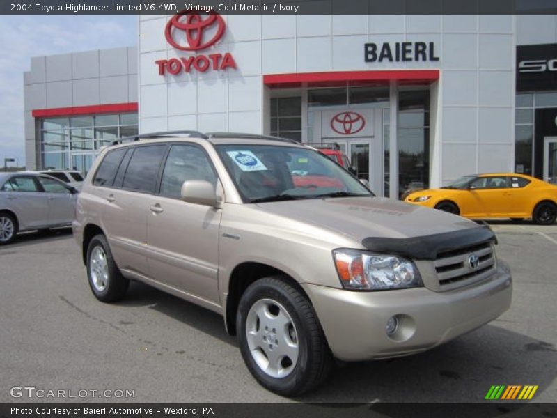 Vintage Gold Metallic / Ivory 2004 Toyota Highlander Limited V6 4WD