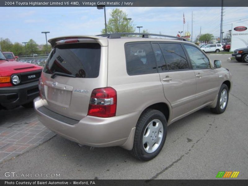 Vintage Gold Metallic / Ivory 2004 Toyota Highlander Limited V6 4WD