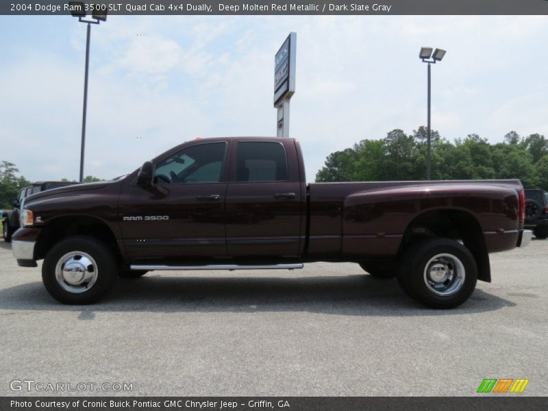 Deep Molten Red Metallic / Dark Slate Gray 2004 Dodge Ram 3500 SLT Quad Cab 4x4 Dually