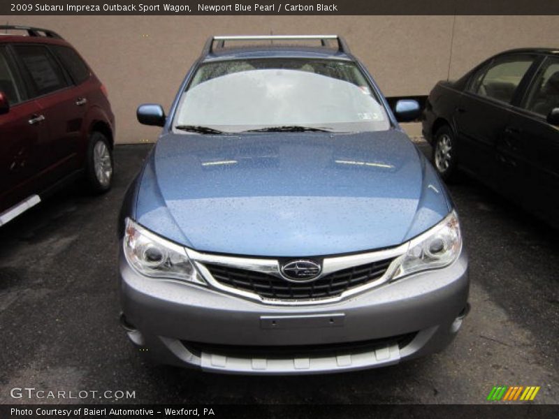 Newport Blue Pearl / Carbon Black 2009 Subaru Impreza Outback Sport Wagon