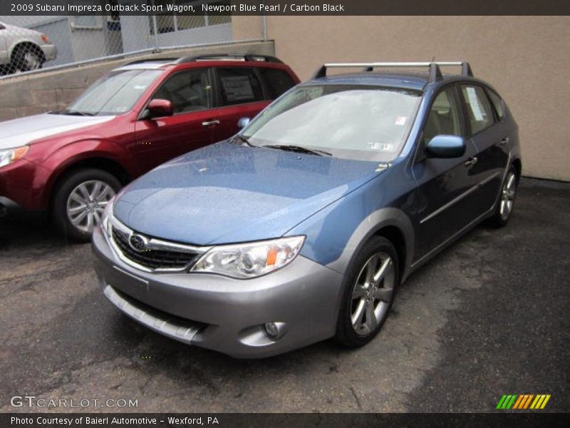 Newport Blue Pearl / Carbon Black 2009 Subaru Impreza Outback Sport Wagon