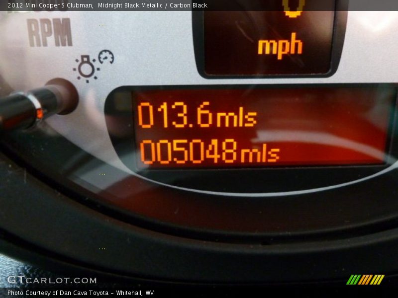 Midnight Black Metallic / Carbon Black 2012 Mini Cooper S Clubman