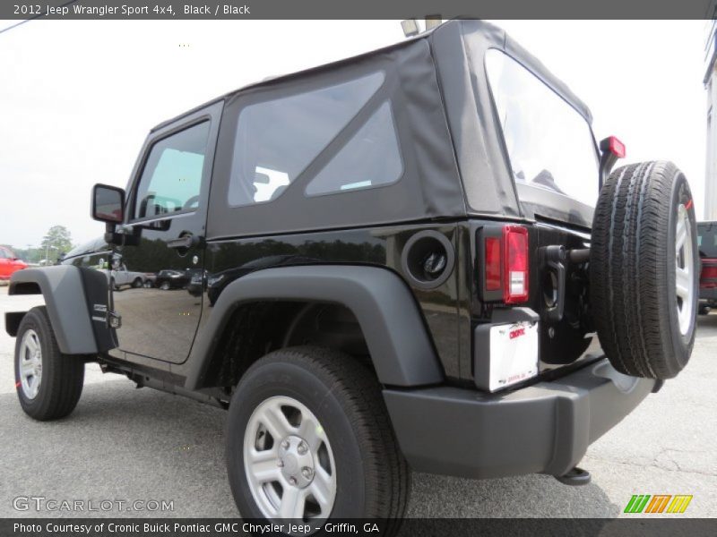 Black / Black 2012 Jeep Wrangler Sport 4x4