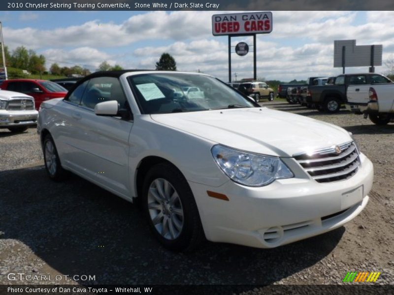 Stone White / Dark Slate Gray 2010 Chrysler Sebring Touring Convertible