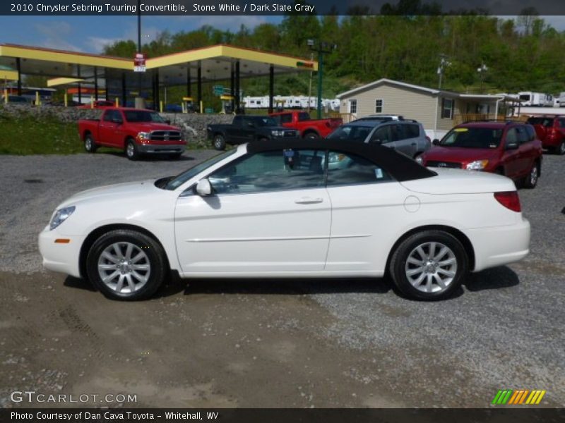 Stone White / Dark Slate Gray 2010 Chrysler Sebring Touring Convertible