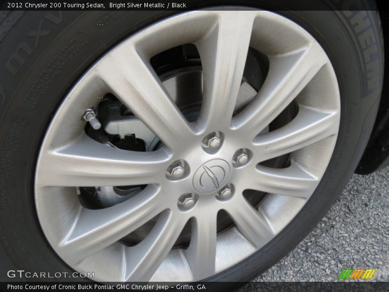 Bright Silver Metallic / Black 2012 Chrysler 200 Touring Sedan