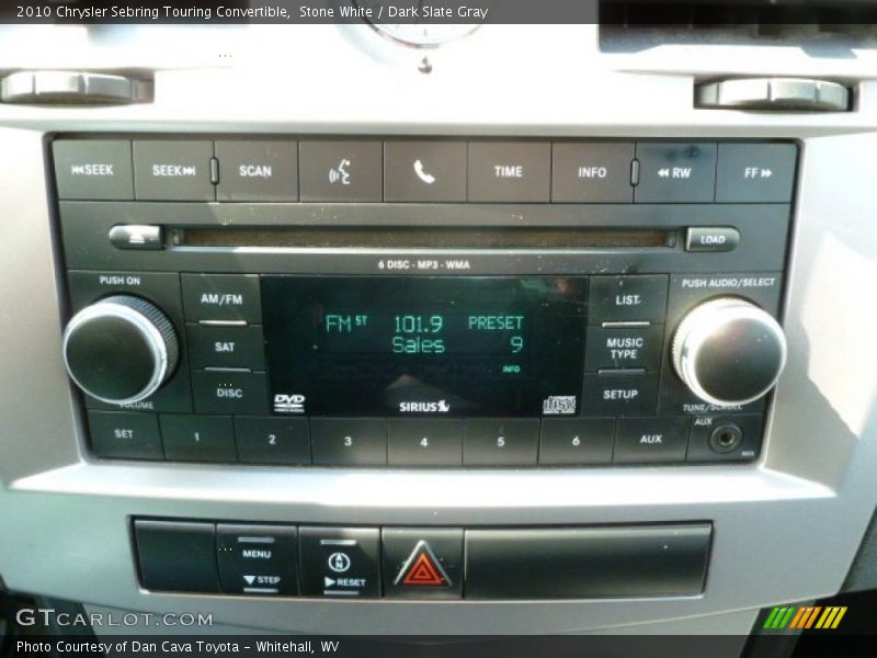 Stone White / Dark Slate Gray 2010 Chrysler Sebring Touring Convertible