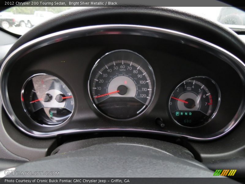 Bright Silver Metallic / Black 2012 Chrysler 200 Touring Sedan