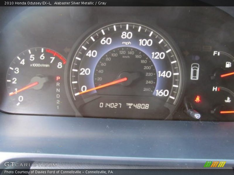 Alabaster Silver Metallic / Gray 2010 Honda Odyssey EX-L