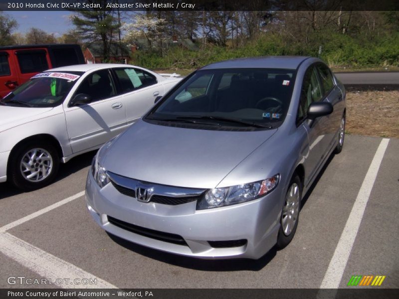 Alabaster Silver Metallic / Gray 2010 Honda Civic DX-VP Sedan