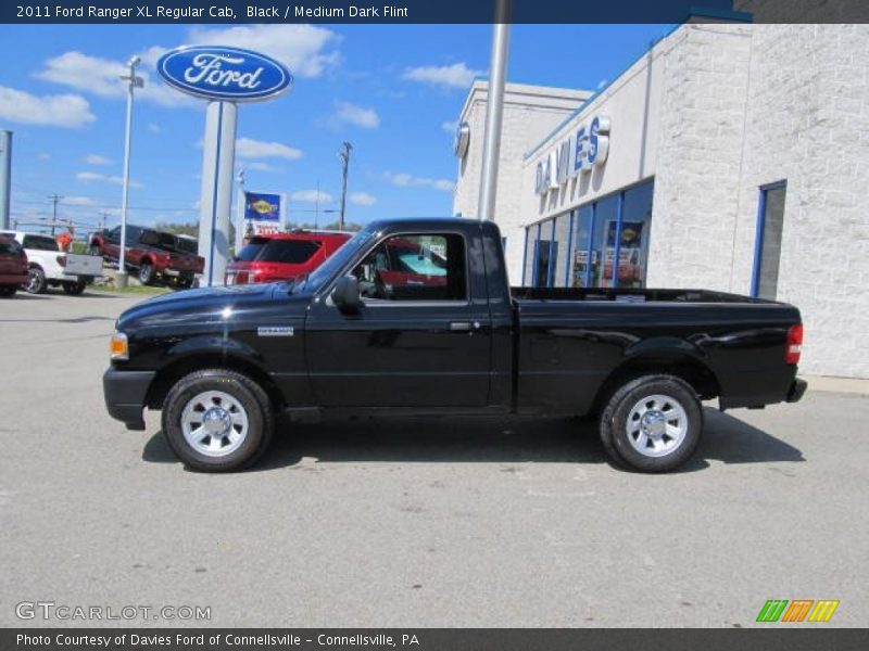 Black / Medium Dark Flint 2011 Ford Ranger XL Regular Cab