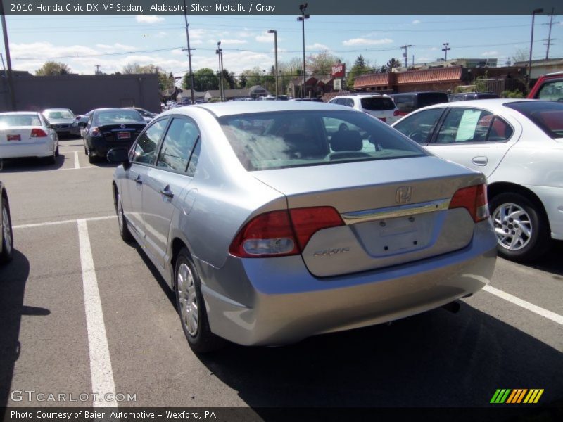 Alabaster Silver Metallic / Gray 2010 Honda Civic DX-VP Sedan