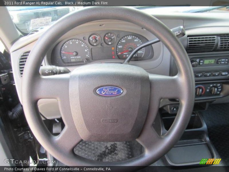 Black / Medium Dark Flint 2011 Ford Ranger XL Regular Cab
