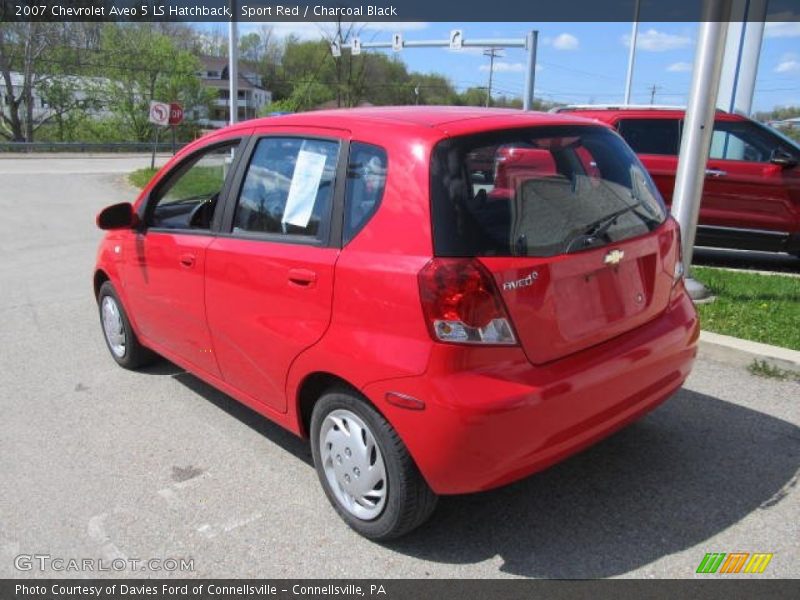 Sport Red / Charcoal Black 2007 Chevrolet Aveo 5 LS Hatchback