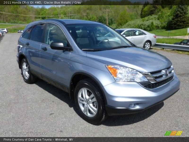 Glacier Blue Metallic / Gray 2011 Honda CR-V EX 4WD