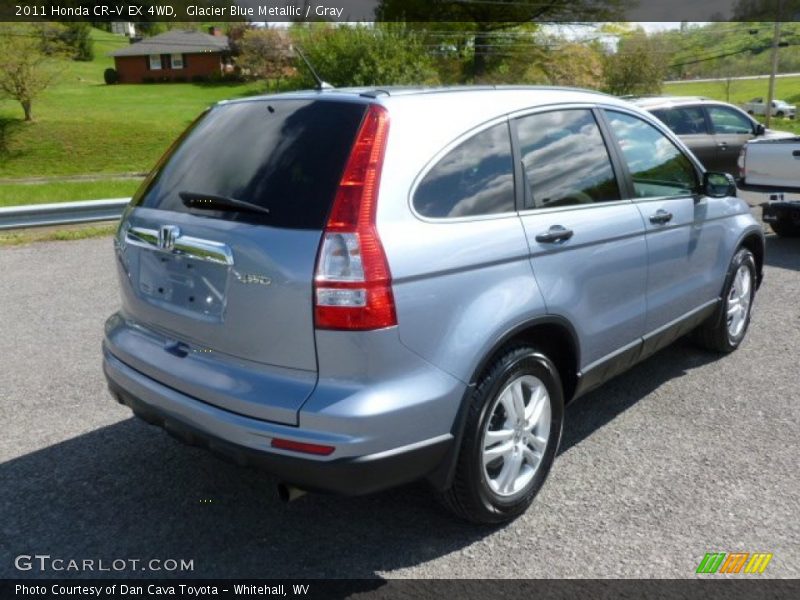 Glacier Blue Metallic / Gray 2011 Honda CR-V EX 4WD