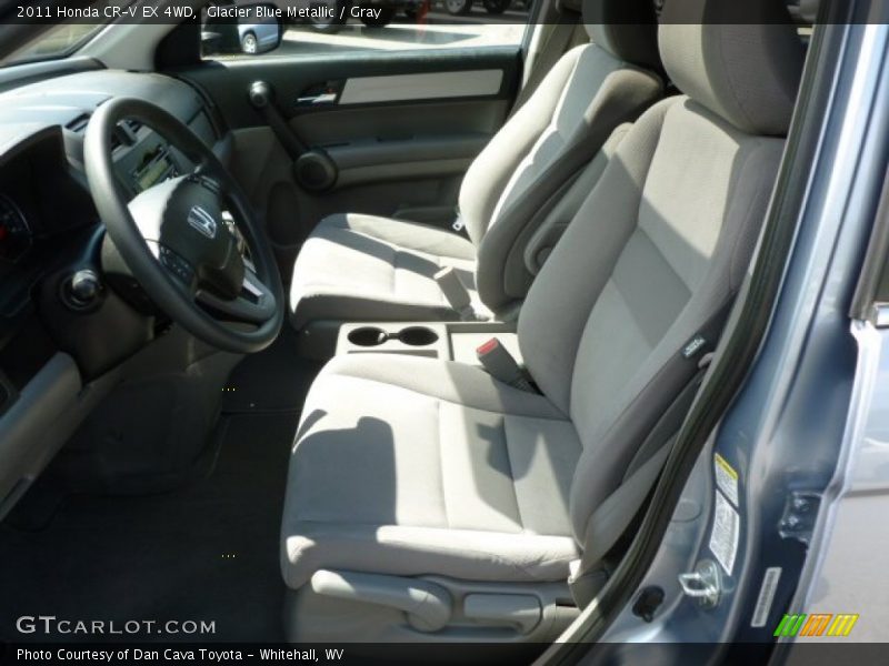 Glacier Blue Metallic / Gray 2011 Honda CR-V EX 4WD