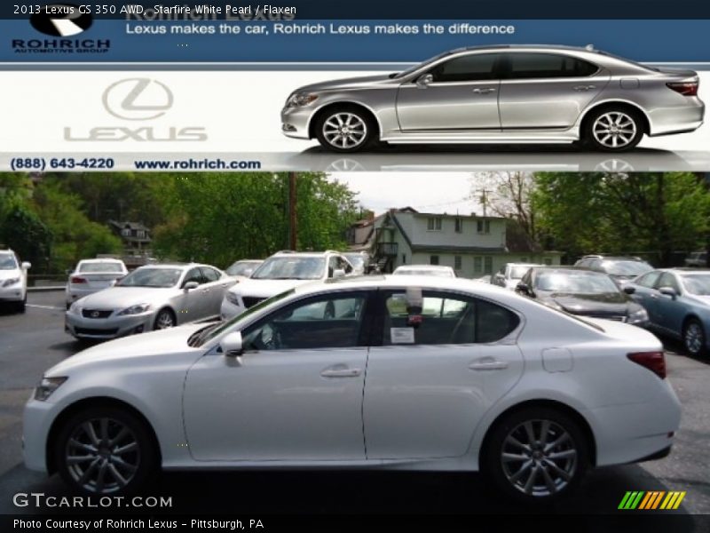 Starfire White Pearl / Flaxen 2013 Lexus GS 350 AWD