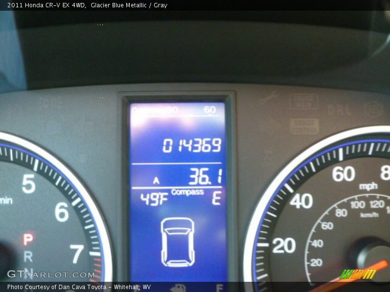 Glacier Blue Metallic / Gray 2011 Honda CR-V EX 4WD