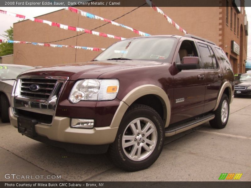 Dark Cherry Metallic / Camel 2008 Ford Explorer Eddie Bauer