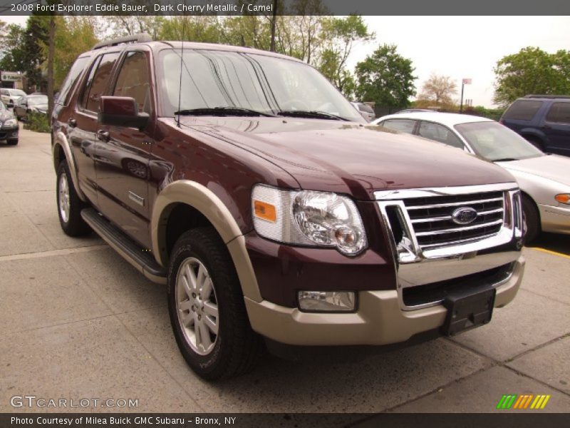 Dark Cherry Metallic / Camel 2008 Ford Explorer Eddie Bauer