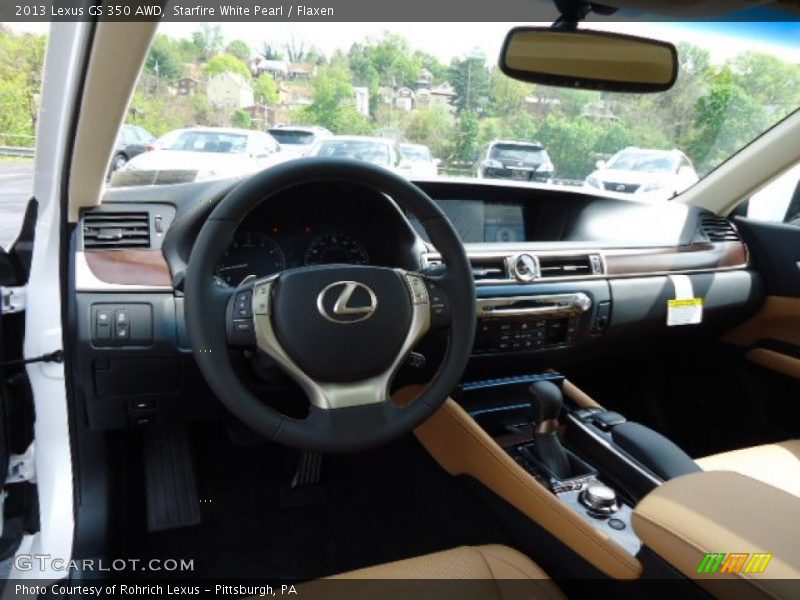 Starfire White Pearl / Flaxen 2013 Lexus GS 350 AWD